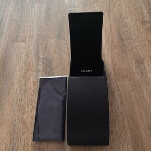 Prada Elegant Black Eyewear Case
